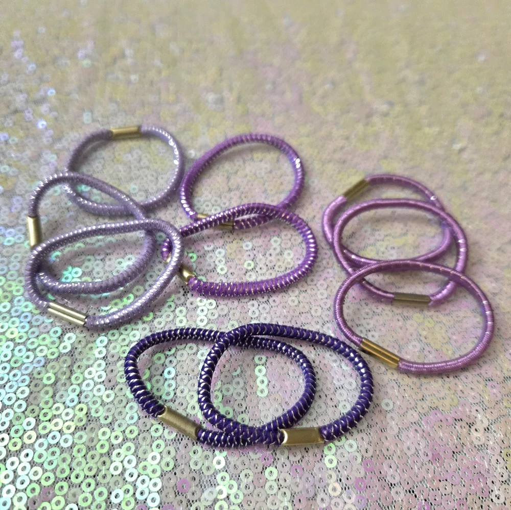 💥5/$10💥 Kids lot of assorted purple hair accessories 💜 NWOT